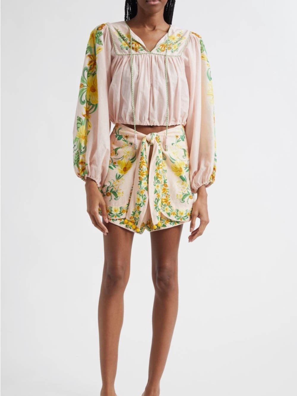 FARM RIO BOTANICAL BEAUTY PINK WRAP SHORTS SKORT $160 new with tag